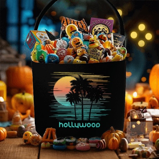 Hollywood California Stylish Souvenir Vacation Fabric Baskets