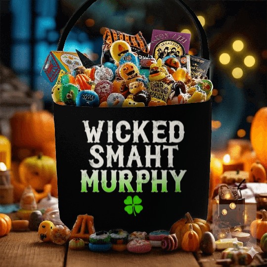 Wicked Smaht Murphy Clan Boston Irish Slang Fabric Baskets