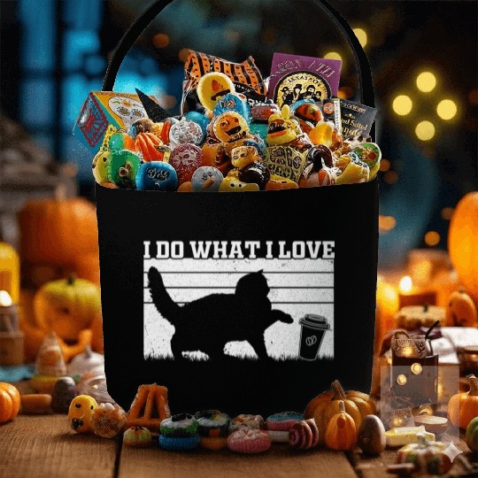I Do What I Love - Cat Owner Cat Lover Funny Cat Fabric Baskets