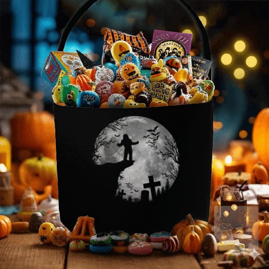 Halloween Werewolf Witchs Full Moon trick or treat Fabric Baskets