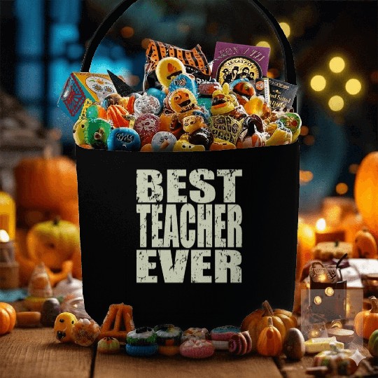 Best Teacher Ever Teacher Gift Fabric Baskets