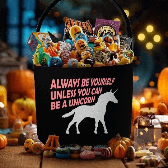 always be yourself unicorn Fabric Baskets