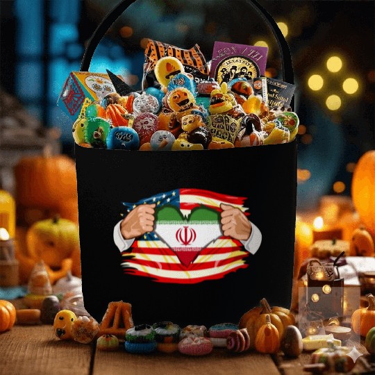 Persians Who Live in America Iran Flag Fabric Baskets