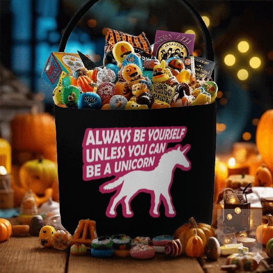 unicorn always be yourself Fabric Baskets