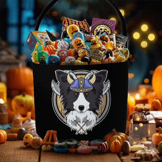 Border Collie I Valhalla I Viking Fabric Baskets