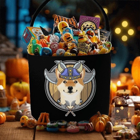 Shiba Inu I Valhalla I Viking Fabric Baskets