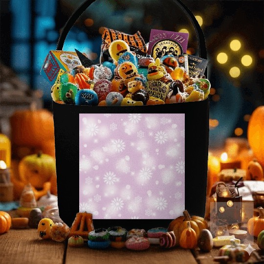 Violet Snowflakes Pattern Fabric Baskets