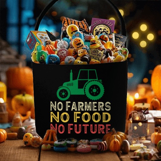 No Food No Future Farmer Fabric Baskets