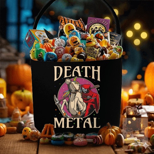 Reaper Rock Satan Unicorn Festivals Death Metal Fabric Baskets