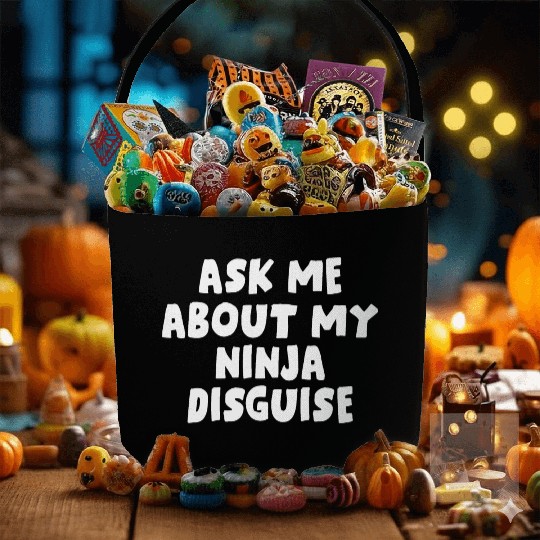 Ask Me About My Ninja Disguise Fabric Baskets