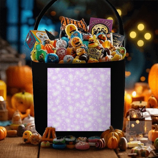 Violet Snowflakes Pattern Fabric Baskets