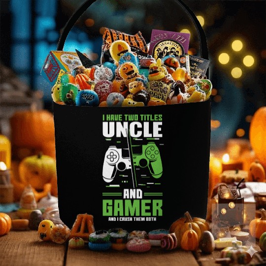 Two Titles Uncle Gamer Video Game Lover Gaming Fabric Baskets
