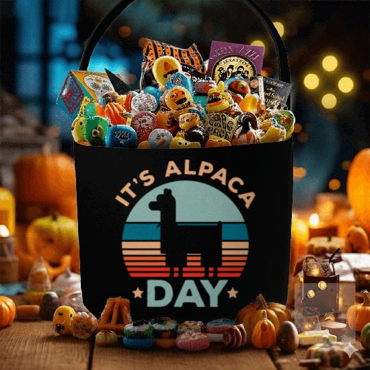 It's Alpaca Day Llama Alpaca Whisperer Farm Animal Fabric Baskets