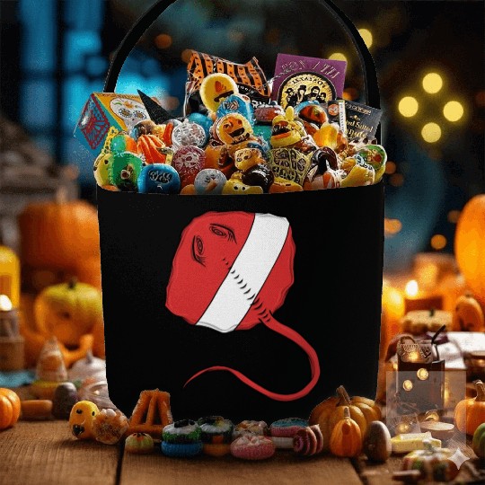 Scuba Diver Red White Flag Ray Scuba Diving Fabric Baskets