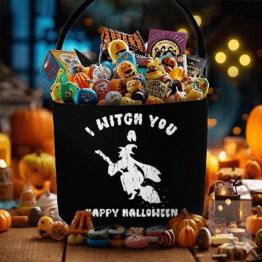 I witch you a Happy Halloween. - voodoo Fabric Baskets