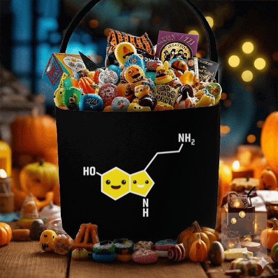 Happy Serotonin Molecule Science Chemistry Teacher Fabric Baskets