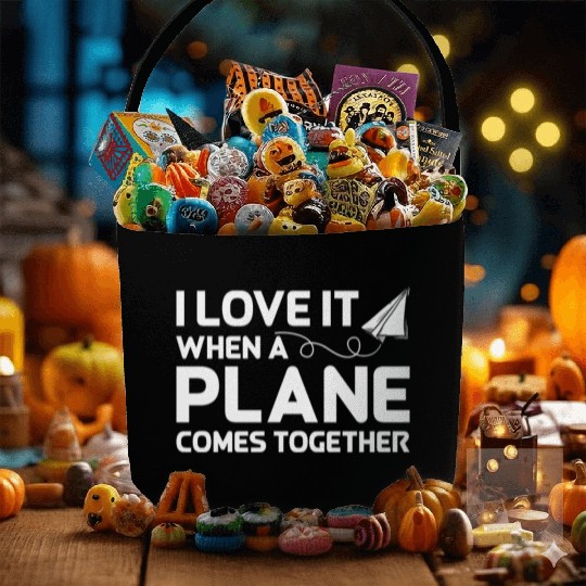 Airline Pilot Pun Plane Together Aircraft Pilot Fabric Baskets