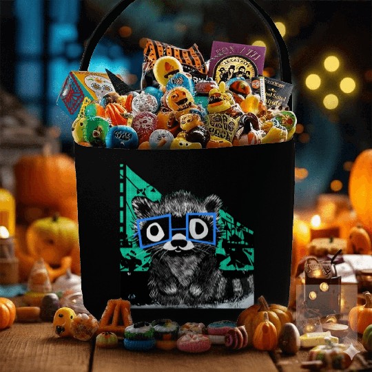 Raccoon #3 Mary Jane Bookworm Fabric Baskets