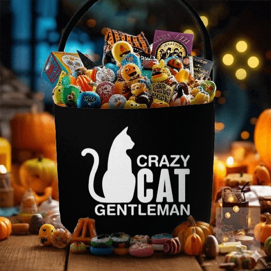 Crazy Cat Gentleman Fabric Baskets
