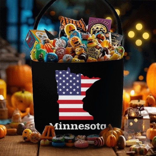 US Minnesota Map Design for proud Minnesotans Fabric Baskets