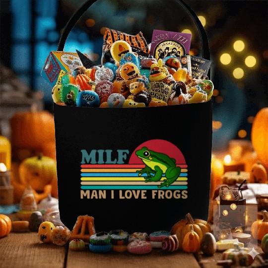 Milf Man I Love Frogs Fabric Baskets