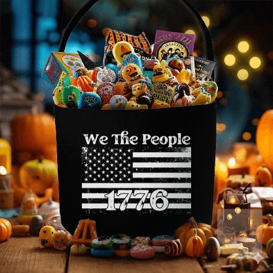 We The People 1776 USA Flag Fabric Baskets