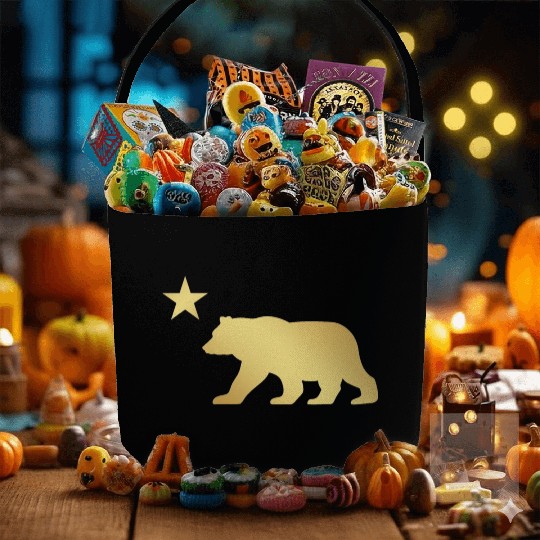 California Bear Fabric Baskets