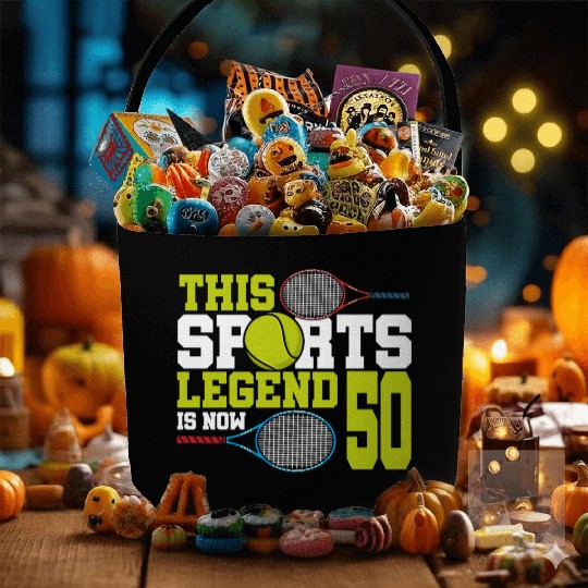 This Sports Legend Is Now 50, Tennis 50th Birthday Fabric Baskets