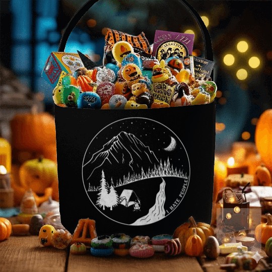 I Hate People Camping Fabric Baskets