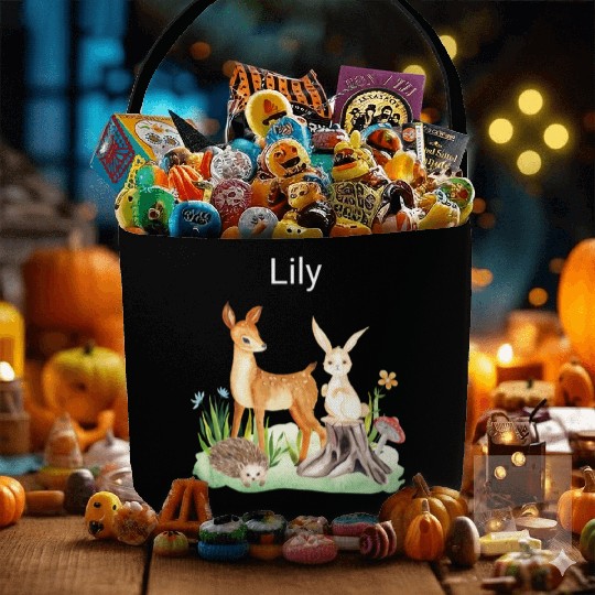 Animal deer rabbit hedgehog Lily Fabric Baskets