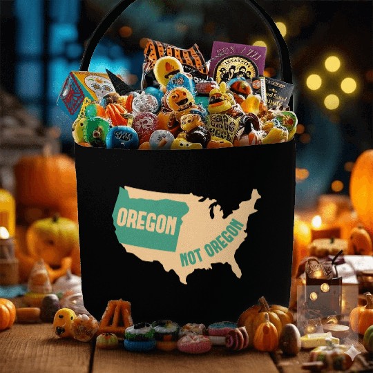 Oregon Not Oregon Map Design for proud Oregonians Fabric Baskets