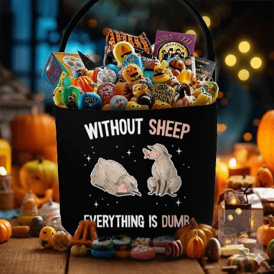 Cute Lamb Saying - Farmer & Sheep Fabric Baskets