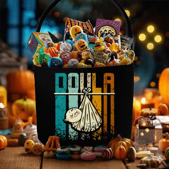 Retro Vintage Doula Fabric Baskets