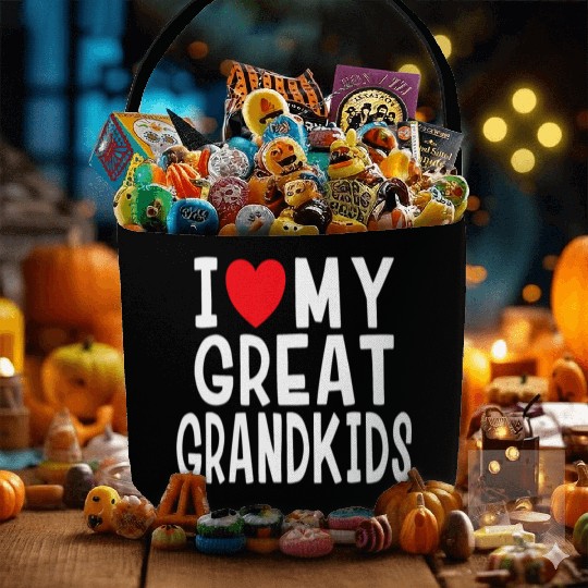 I Love My Great Grandkids Family Love Grandma Gran Fabric Baskets