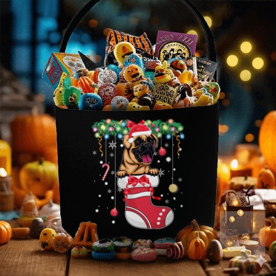 Dog Christmas Stocking - Boxer Dog Lover Christmas Fabric Baskets