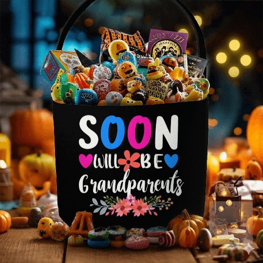 We Will Soon Become Grandparents, Be Grandparents Fabric Baskets