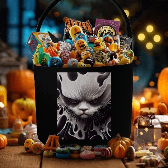 Angry Cat Fabric Baskets