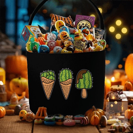 Cactus Ice Cream Sweet tooth Gift Fabric Baskets
