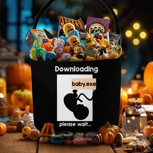 New Baby Loading Computer Science New Dad Mom Fabric Baskets