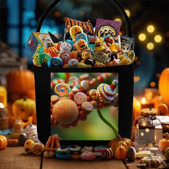 A glimpse into candy land version 4 Fabric Baskets