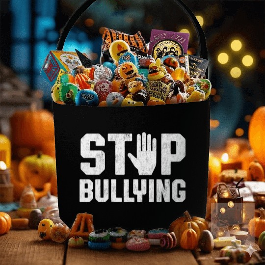 Stop Bullying Orange Unity Day Anti Bullying Preve Fabric Baskets