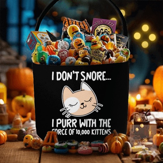 I Purr With The Force Of 10,000 Kittens 1 Fabric Baskets