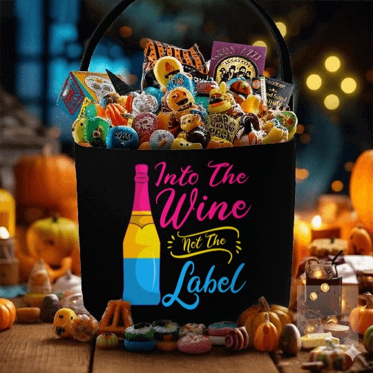 Into The Wine Not The Label LGBT Pansexual Pride Fabric Baskets