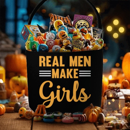 New Daddy To Be - Real Men Make Girls - Daddy Pate Fabric Baskets