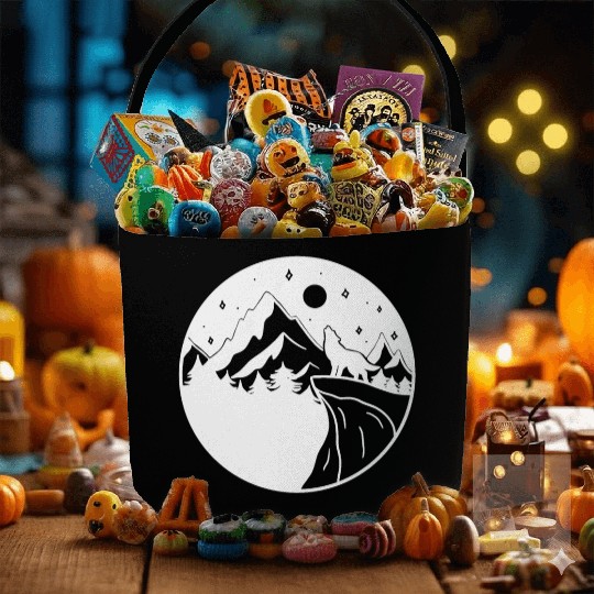 Wolf on the Mountain Fabric Baskets