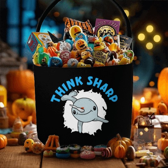 Think Sharp Narwhal Unicorn Of The Sea Animal Fabric Baskets