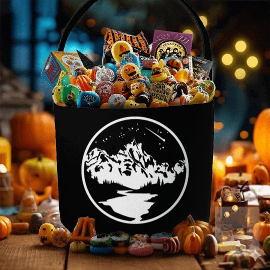 Nature Lover Midnight Sky Hiking Camping Outdoor Fabric Baskets