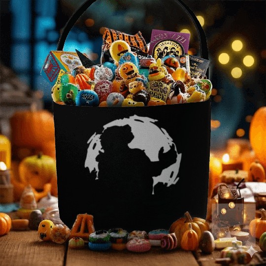 Halloween Monster Line Art Werewolf Horror Fabric Baskets