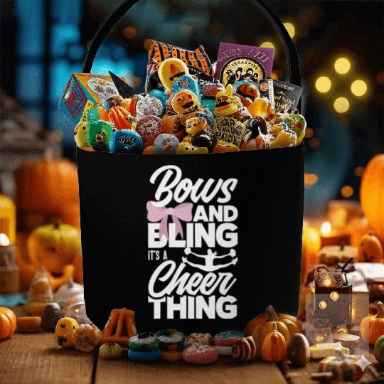 Bows And Bling It's A Cheer Thing Cheerleading Fabric Baskets