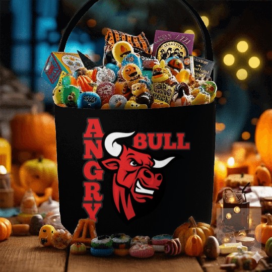 Angry bull Face Fabric Baskets